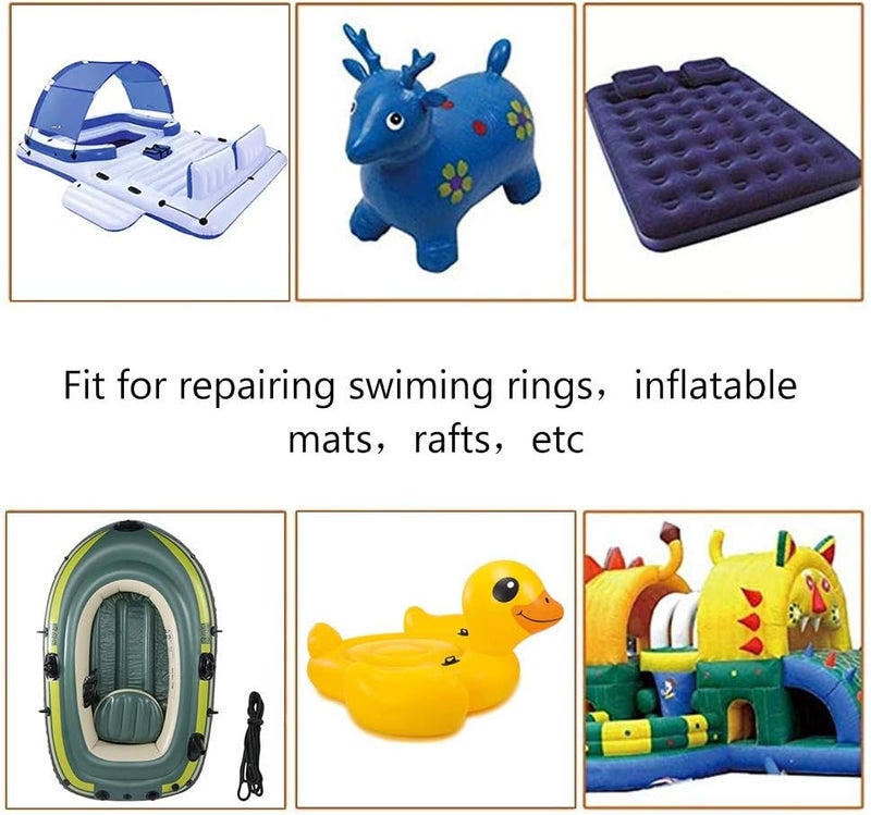 woobles طقم إصلاح قوارب قابلة للنفخ من PVC مع 3 قطع ملحقات لقارب قابل للنفخ، كانوي، كاياك، لعبة بركة السباحة - Image 2